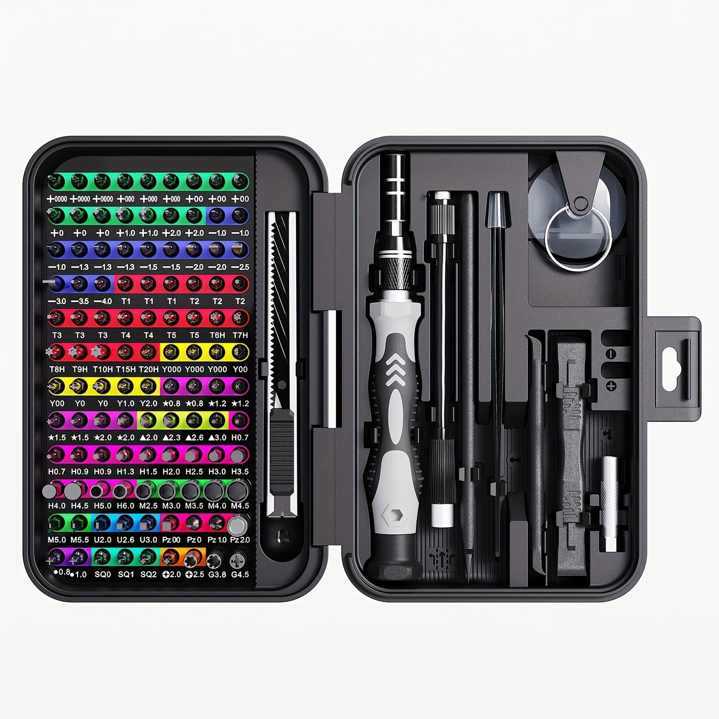 115 in 1/132 in 1 Precision Screwdriver Set - Magnetic Driver Heads, Torx and Hex Keys, Chrome Vanadium Steel, Anti-Corrosion Surface Treatment, Non-Slip Grip, for Computer and Mobile Phone Repair, Mechanic Tool Kit | Hex and