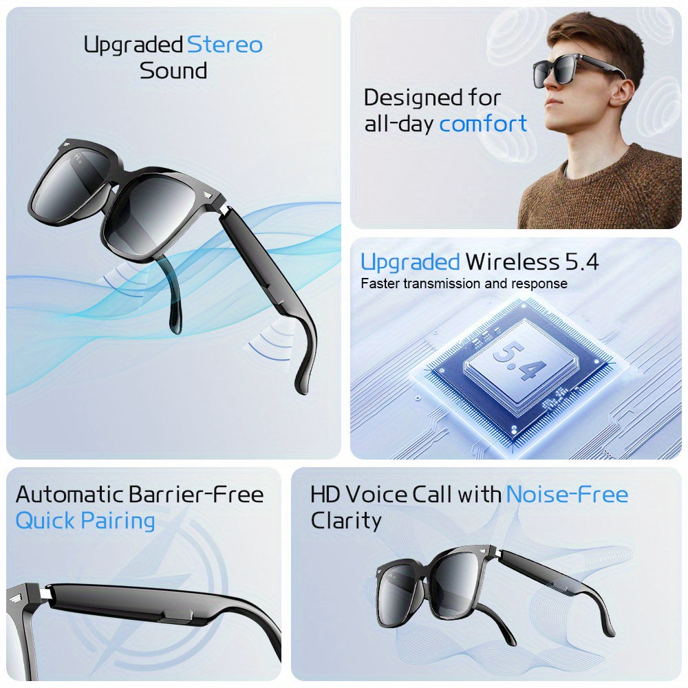 Smart Wireless Glasses 2in 1 Earphone, Wireless Stereo Headset