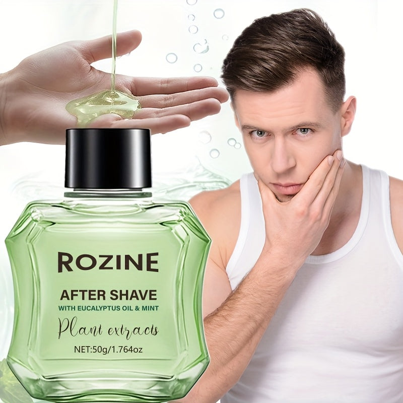 Men'S Summer Refreshing Mint After Shave Care Serum 2pcs, with Aloe, Peppermint, Eucalyptus Oil Extracts, Lightweight Non-Greasy Formula, Instant Absorption, 72-Hour Hydration & Long-Lasting Oil Control, Soothes Dryness, Redn