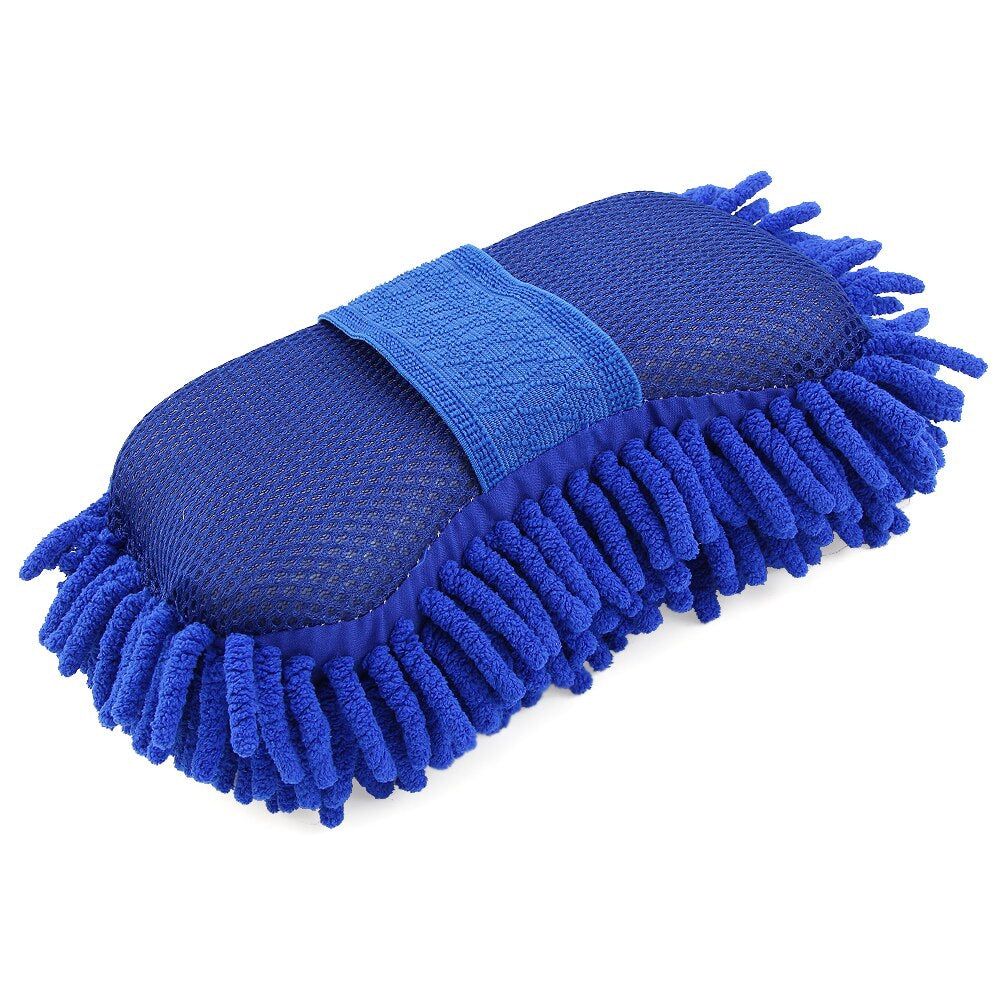 Microfiber Car Wash Sponge - Handheld Cleaning Brush for Auto, Motorcycle, and Home Use - Soft, Durable, and Easy to Use Grooming Tool, Vehicle Washing | Soft Cleaning Sponge | Durable Wash Mitt, Car Wash Sponges, Without Bat
