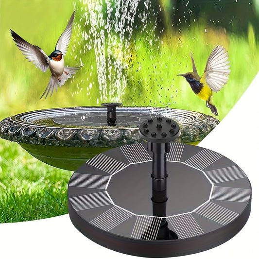 High-quality solar fountain pump with 6 replaceable nozzles - suitable for bird baths, gardens, ponds, fish tanks, aquariums, and outdoor landscape decoration, floating design for easy maintenance, garden gift!