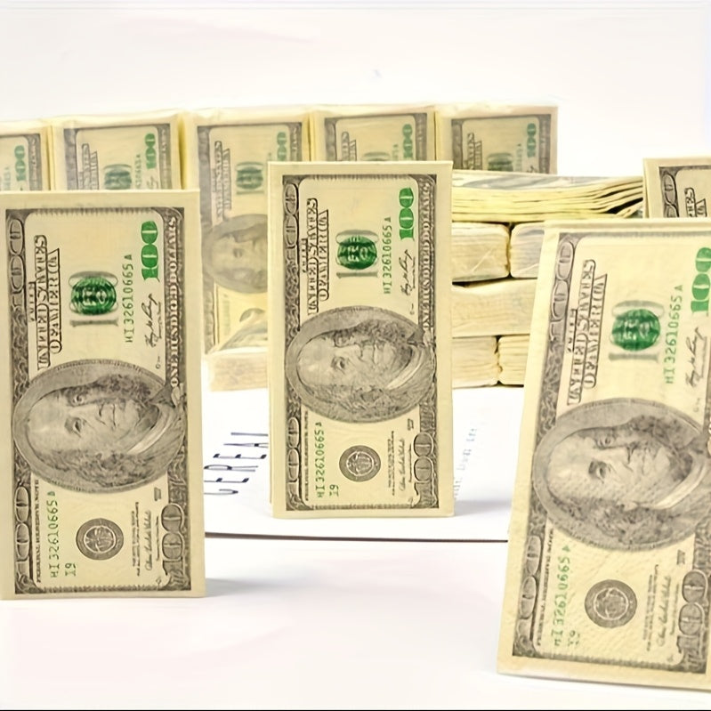 100 Dollar Bill Napkins - Disposable US Dollar Bills for Weddings, Birthdays & Party Tricks - High-Quality Paper Napkins with Bold $100 Bill Design, Napkins Disposable, Birthday Party Supplies, Bold Design, Quality Paper Napk