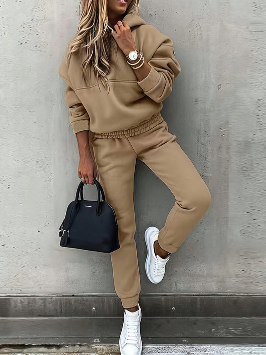 Autumn and Winter Women'S Fashion Casual Sweatshirt Set, European and American Style