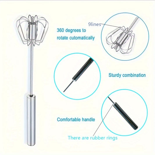 1pc Multifunctional Stainless Steel Whisk & Milk Frother