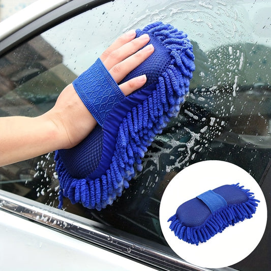 Microfiber Car Wash Sponge - Handheld Cleaning Brush for Auto, Motorcycle, and Home Use - Soft, Durable, and Easy to Use Grooming Tool, Vehicle Washing | Soft Cleaning Sponge | Durable Wash Mitt, Car Wash Sponges, Without Bat