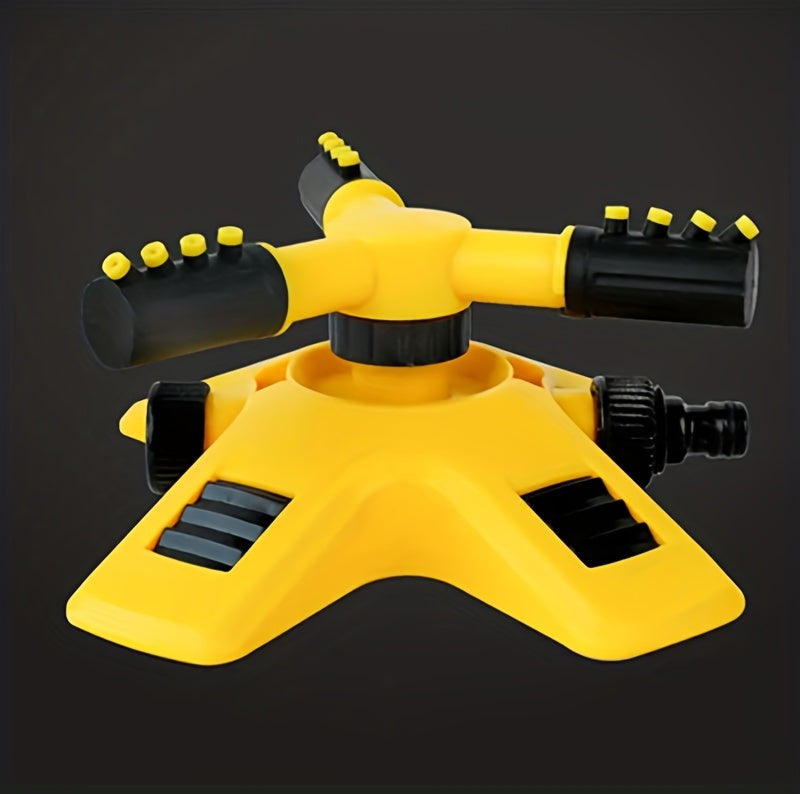 1pc Lawn Automatic Rotating Sprinkler, 360° Rotating Sprinkler/Sprinkler, 3 Manually Adjustable Rotating Arms Can Be Combined with Multiple Angles, Large Area Coverage for Garden Courtyards, Lawn Gardening Automatic Irrigati
