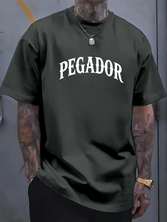 Men's Loose Fit Heavyweight Cotton T-Shirt - Thick Streetwear Tee for Everyday Casual Wear, All-Season Comfort Fit, Machine Washable Crewneck Shirt - Available in Dark Green & More Colors, Summer Wardrobe Essential, Urban Fas
