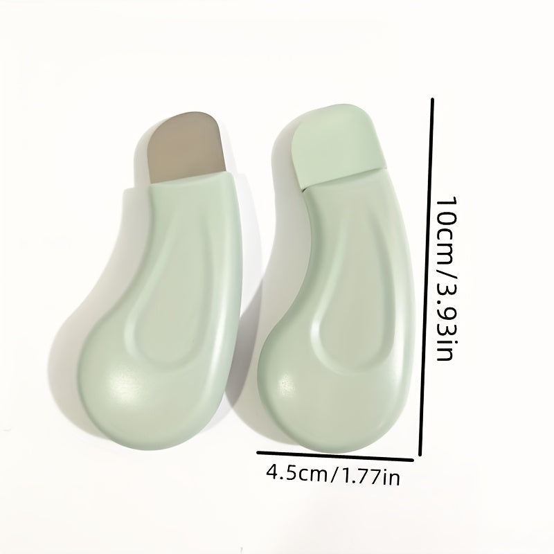 Ergonomic Blackhead Removal Tool – Gentle Facial Pore Cleanser for and Blackheads, Non-Electric Skincare Spatula with Textured Surface, Light Green Handle for Easy Grip, Pore Cleaning Accessory