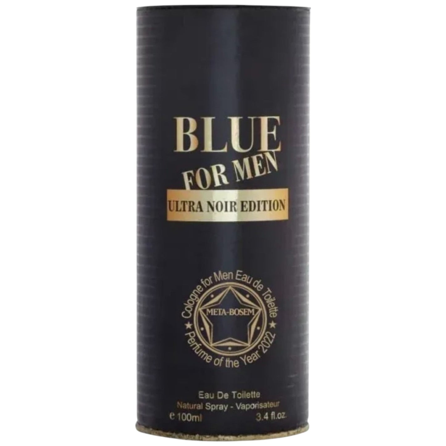 Everlyx - Blue For Men Ultra Noir 100ml EDT - Deep and Fresh Scent for Daily or Evening Use - Woody, Citrus, and Sensual Notes - Iconic Masculine Body Design - Shipping to Spain in 24/48h