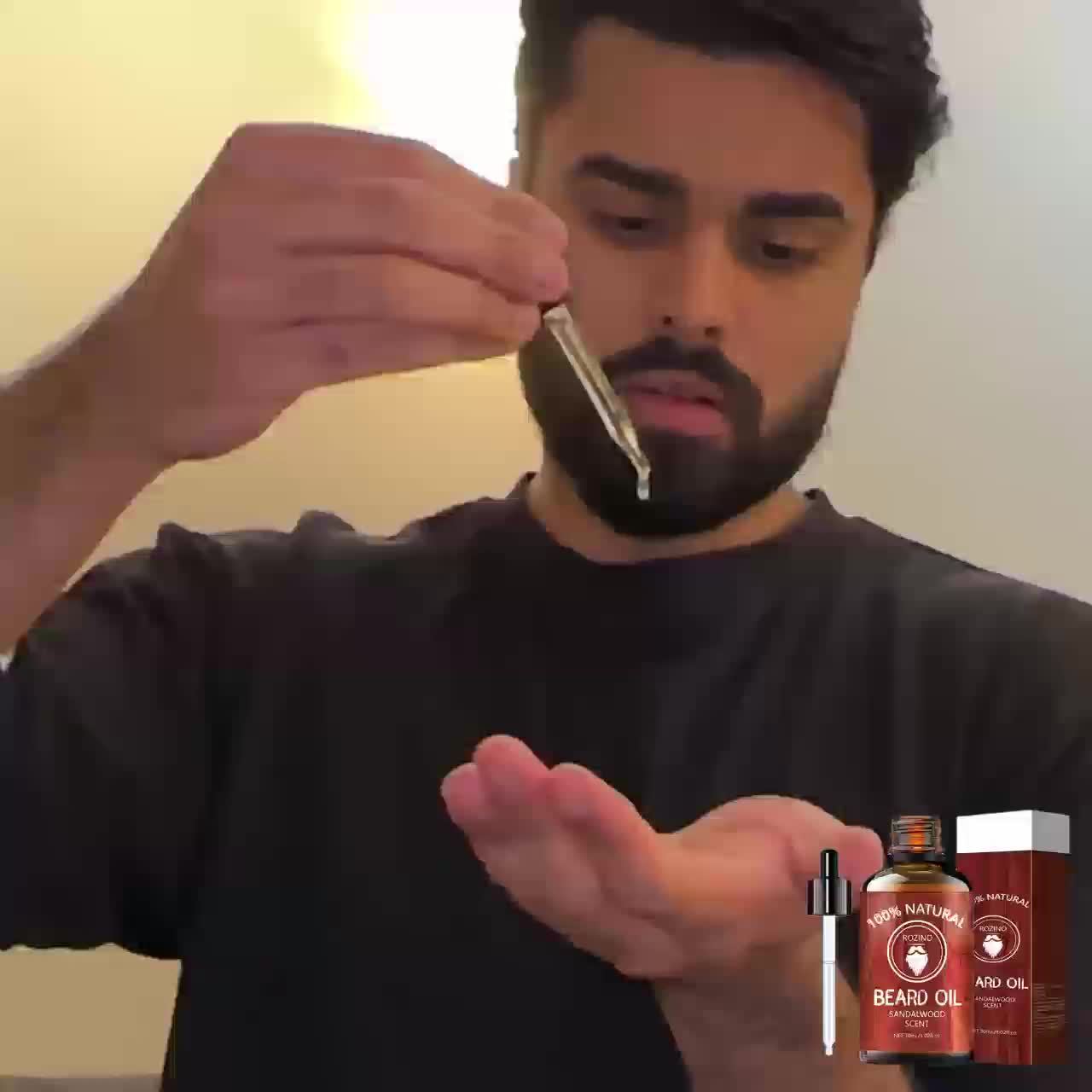 30ml Sandalwood Beard Oil, Hydrating and Moisturizing