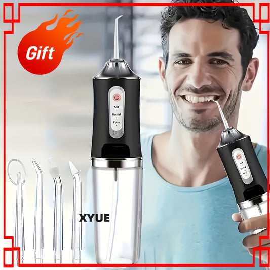 Electric Water Flosser, Intelligent Chip Precise Pressure Control, 360 Degree Rotating Nozzle, Oral Irrigator, Deeply Clean Teeth and Gums, Father's Day Gift