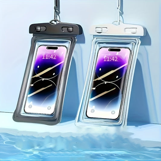 2pcs High Quality Phone Pouch with Lanyard - Clear Photo Taking for Swimming, Snorkeling, Beach, Pool, and Outdoor Activities, White, Swimming Essentials, Transparent Design, Durable High Quality Material