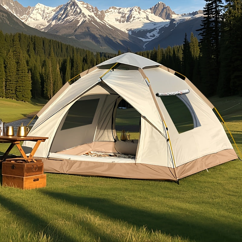 Automatic pop-up camping tent, windproof and sun-resistant, suitable for park camping trips, outdoor hiking adventures, beach family vacations, portable foldable design, the perfect holiday gift