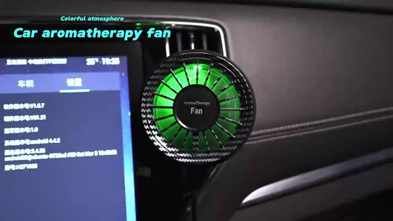 Cross border car fragrance air outlet fan colorful atmosphere light car pickup light car perfume colorful rhythm fan light