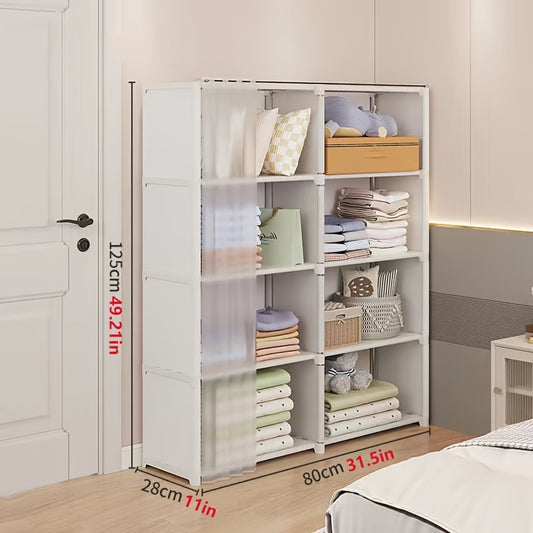 Five/Six-Tier Storage Cabinet Lightweight Dustproof Home Organization Minimalist Beautiful High Load Capacity Living Room Bedroom Balcony Multi-Functional Large Capacity Storage Cabinet
