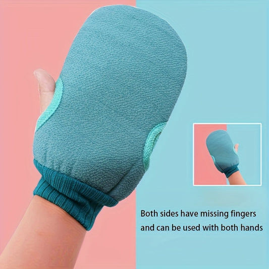 1pc Exfoliating Bath Glove - Double-Sided Scrubber for Smooth Skin, Ideal for Body Massage and Exfoliation, Green, Bath Accessories|Exfoliating Glove|Soft Texture