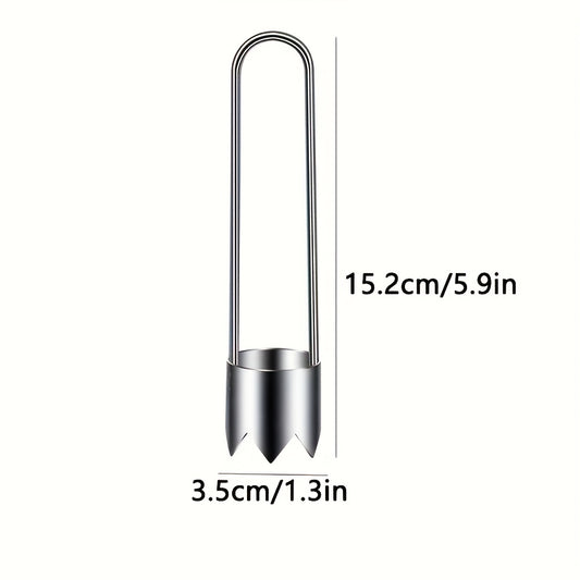 1pc Stainless Steel Fruit and Vegetable Corer, Seed Remover for Red Bell Peppers, Apples, Pears, Tomatoes, Peppers - Durable and Easy-to-Use Kitchen Tool, Seed Removal Tool | Modern Kitchen Gadget | Durable Kitchen Tool, Vege