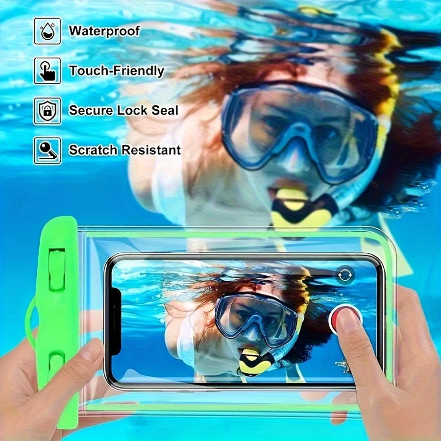 2pcs High Quality Phone Pouch with Lanyard - Clear Photo Taking for Swimming, Snorkeling, Beach, Pool, and Outdoor Activities, White, Swimming Essentials, Transparent Design, Durable High Quality Material