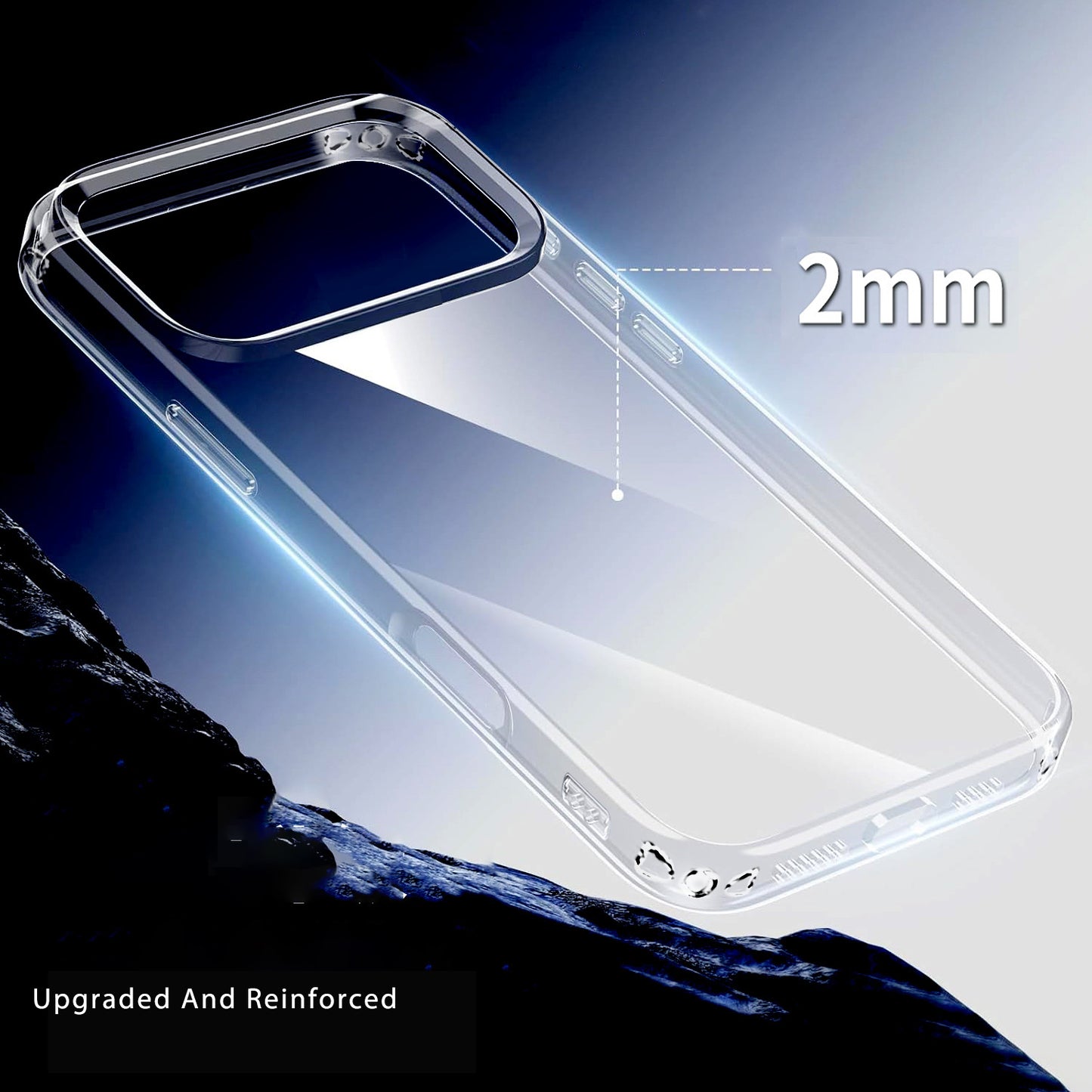 Upgraded thick TPU anti drop transparent phone case suitable for Apple 17, anti slip fashionable phone protective case suitable for iPhone 16 15 14 13 12 11 Pro Max Plus, Cute Phone Case, Shockproof Case, Clear Phone Shell, R