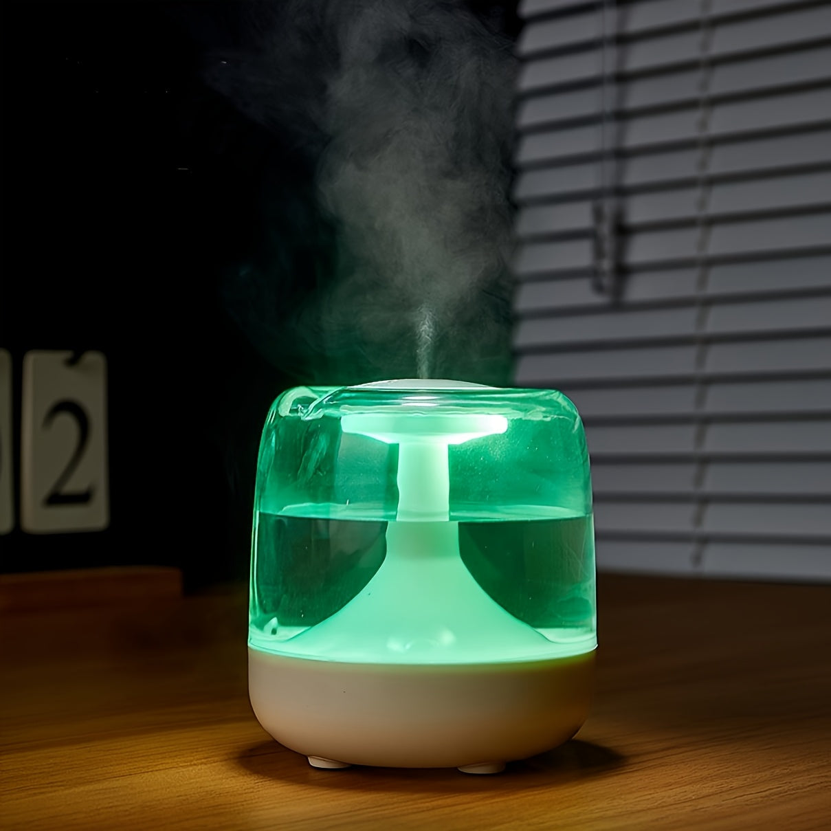 Colorful Acrylic Humidifier with Night Light - Continuous & Intermittent Spray, Essential Oil Diffuser, 7 Color LED Light, USB Powered, Ideal for Living Room, Bedroom, Office, Bedroom Humidifier | Modern Humidifier | Colorful