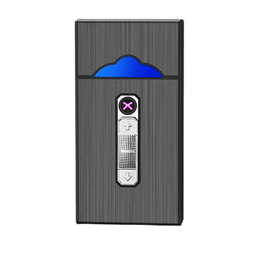 Metall Cigarette Case with Pulse Arc Lighter