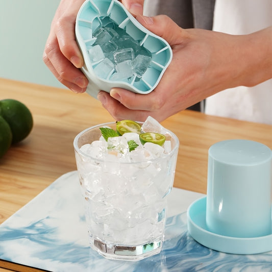 1pc Quick Freeze Silicone Ice Cube Trays - Easy to Use, Durable Plastic Molds for Perfectly Shaped Ice, Ideal for fruit juice, Ice Buckets & Cylindrical Cups, fruit juice Accessories,Suitable for Thanksgiving, Halloween, Chri