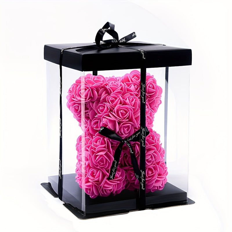One Piece of a 20Cm Artificial Foam Rose Bear, a Romantic And Creative Gift Suitable for Valentine'S Day, Mother'S Day, Anniversaries, Weddings, Birthdays, And Christmas, Packaged in a Box.