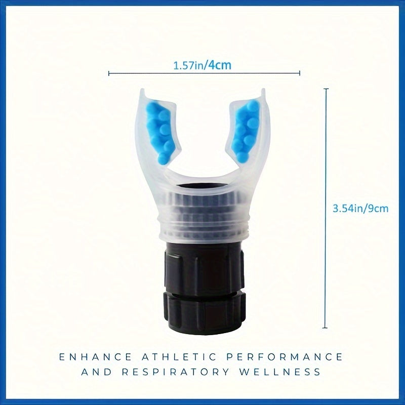 Universal Diaphragmatic Breathing Trainer, Silicone Respiratory Muscle Training Device for Improved Lung Capacity and Breathing Health, Uncharged, No Battery Required