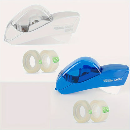 Eagle Automatic Tape Dispenser with One Roll Included, Handheld Packaging and Gift Wrapping Tape Cutter, Major Material ABS, Fits 1/2''-3/4'' Tape Width, Easy One-Handed Operation, No Batteries Required - Ideal for Scrapbooki