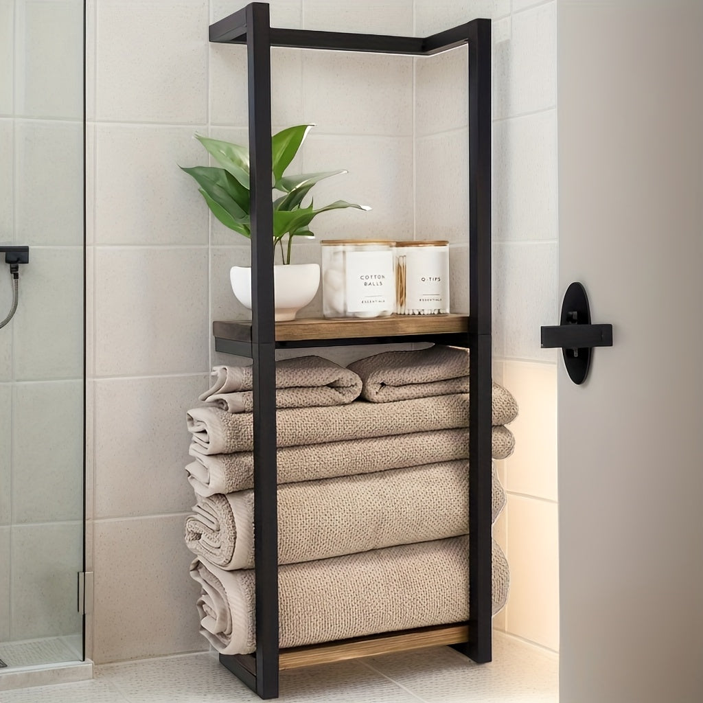 2-layer/2pcs/ 1pc bathroom decoration and accessories, bathroom towel rack, bathroom storage rack and storage blanket ladder, throwing blanket towel rack, bathroom accessories towel rack, farm stay items blanket ladder, bathr