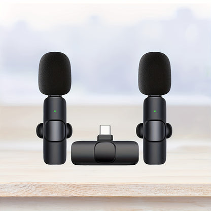 Feng Yang Wireless Lavalier Microphone, Plug and Play, Type C Phone Compatible