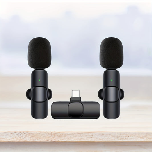 Feng Yang Wireless Lavalier Microphone, Plug and Play, Type C Phone Compatible