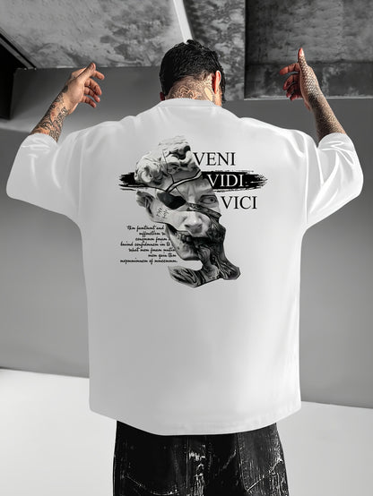 Men'S Casual Crew Neck T-Shirt, Loose Fit, Graphic Print, Polyester, Short Sleeve, Summer Streetwear Tee, Daily Tshirt | Bold Streetwear | Graphic Print Tee