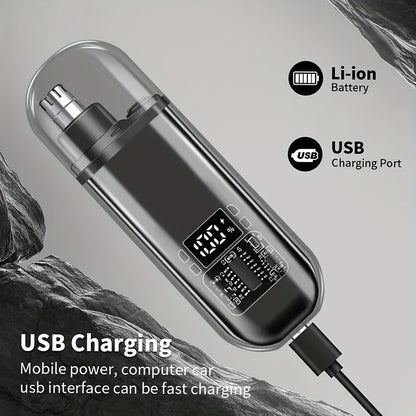 FEIYBA Electric Nose Hair Trimmer for Men & Women - USB Rechargeable, Intelligent Battery Display