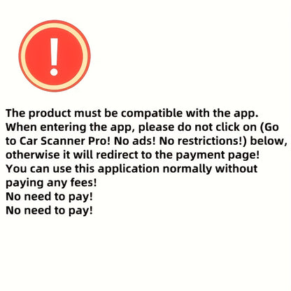 Wireless OBD2 Scanner - Full System Scan, Emissions Test, Real-Time Data Analysis for Android & iOS, Compatible with Most Vehicles, No Battery Needed, Vehicle Diagnostics, Modern Gadget, Durable Construction