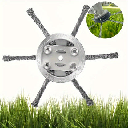 Steel Lawn Mower Head, Steel Wire Trimmer Head for General Grass Cutters, Weeders, Brush Cutters, Gardening Tools, Suitable for Over 45 Cutting, Trimming, and Grooming Scenarios