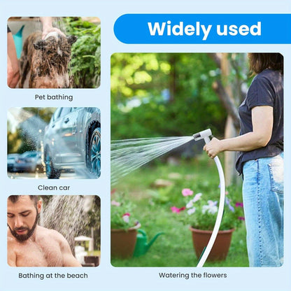 Upgraded Electric Shower Pump with Intelligent Digital Display - USB-Powered Portable Camping Shower, Heavy-Duty Electric Cleaning Pump with Multiple Spray Modes & Fast Pumping for RV, Boat, Outdoor, Travel - Compact Cleaning