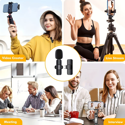 Feng Yang Wireless Lavalier Microphone, Plug and Play, Type C Phone Compatible