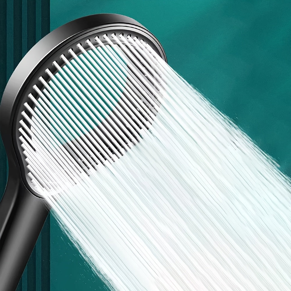 High Pressure Shower Head Without Hose, Plastic Material, Circular Design, Wall Mounted, Handheld Spray for Bathroom, Black/Silvery/Grey Shower Tub Head, Bathroom Accessories