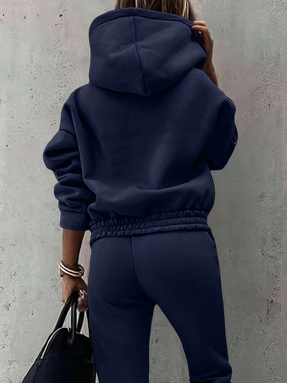 Autumn and Winter Women'S Fashion Casual Sweatshirt Set, European and American Style