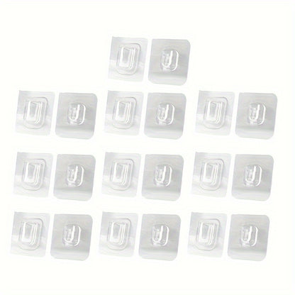 10 Pairs of Powerful Adhesive Hooks with No Trace