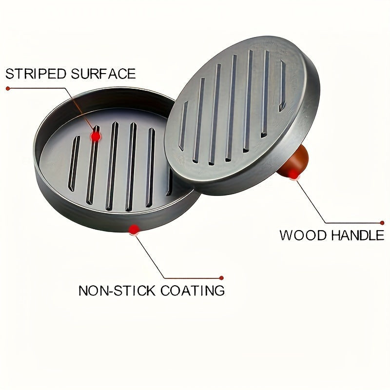 1pc Non-Stick Burger Press – Stainless Steel Meat Muffin Press for Perfectly Cooked Burgers, Cheese, and Vegetables | Durable BBQ Grill Tool for Grilling Baking Pan and Outdoor Cooking, Grilling Accessories for Outdoor Gril