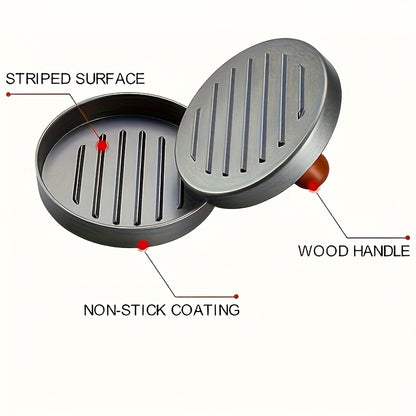 1pc Non-Stick Burger Press – Stainless Steel Meat Muffin Press for Perfectly Cooked Burgers, Cheese, and Vegetables | Durable BBQ Grill Tool for Grilling Baking Pan and Outdoor Cooking, Grilling Accessories for Outdoor Gril