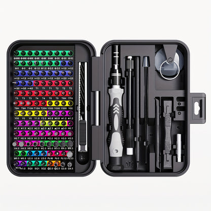 115 in 1/132 in 1 Precision Screwdriver Set - Magnetic Driver Heads, Torx and Hex Keys, Chrome Vanadium Steel, Anti-Corrosion Surface Treatment, Non-Slip Grip, for Computer and Mobile Phone Repair, Mechanic Tool Kit | Hex and