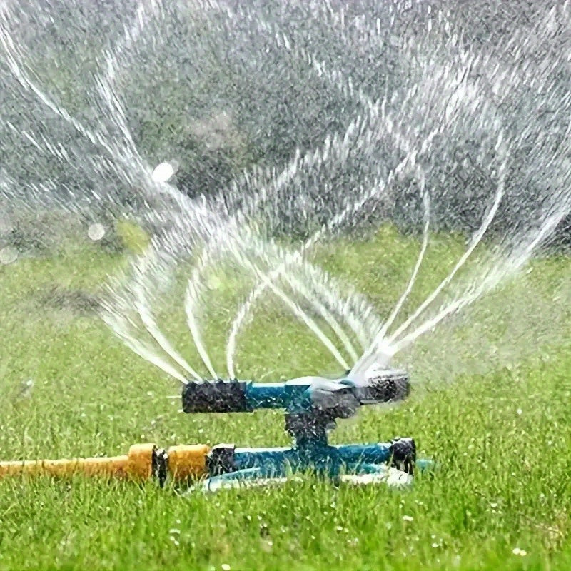 360-Degree Rotation Sprinkler Head, Manual Lawn Irrigation Sprinkler with Adjustable Spray Nozzles, Durable Plastic Garden Sprinkler for Efficient Plant Watering and Outdoor Landscaping