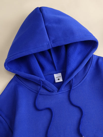 Men's & Women's Hoodie - Royal Blue Sweatshirt with Drawstring Hood, Front Kangaroo Pocket - All-Season Casual Pullover for Everyday & Formal Outfits - Machine Washable Hooded Sweatshirt, Sweater Hoodie, Versatile Outfit Piec