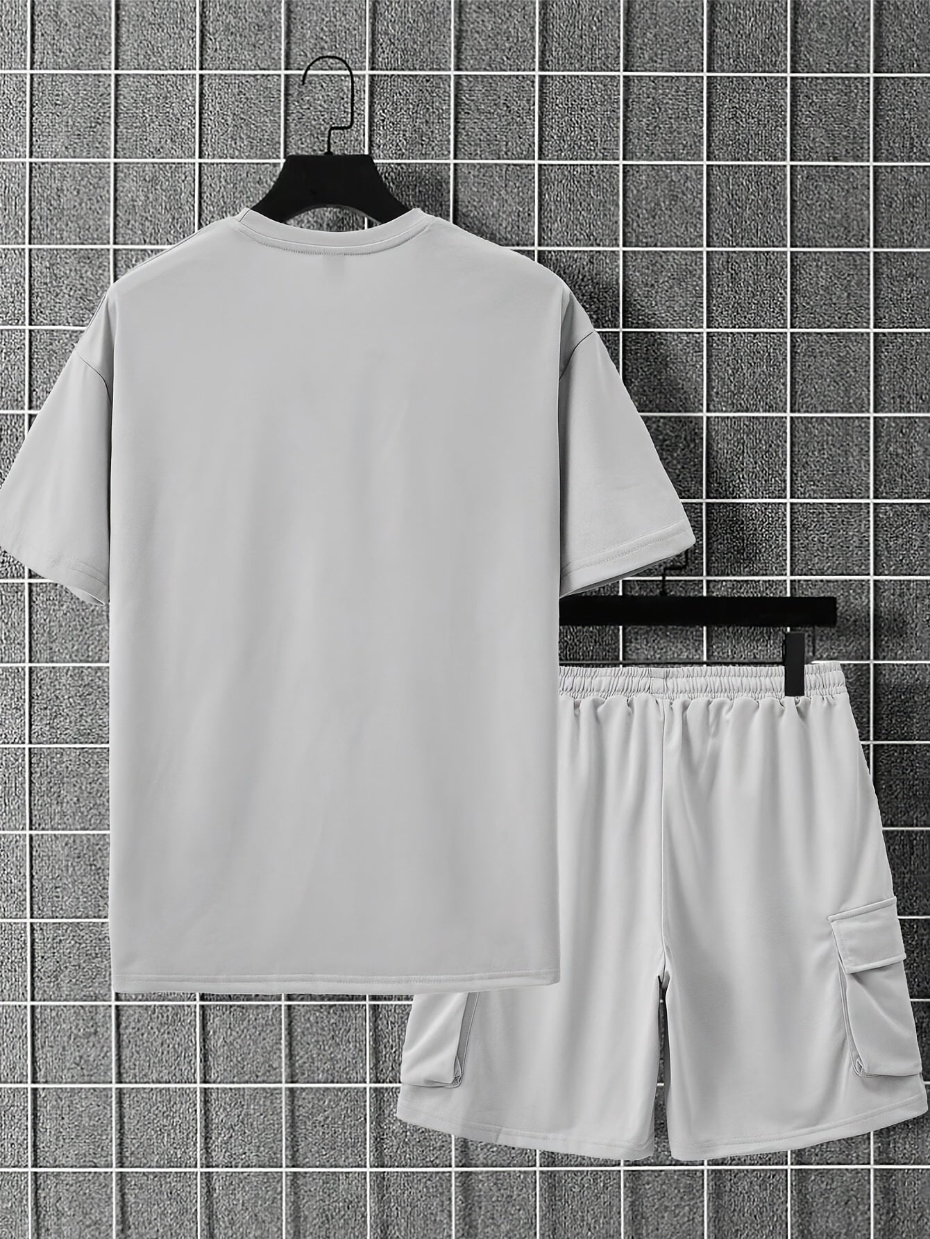 Summer Heavyweight FOG Color Earth Tone Short Sleeve Shorts Streetwear Loose Fashion Set