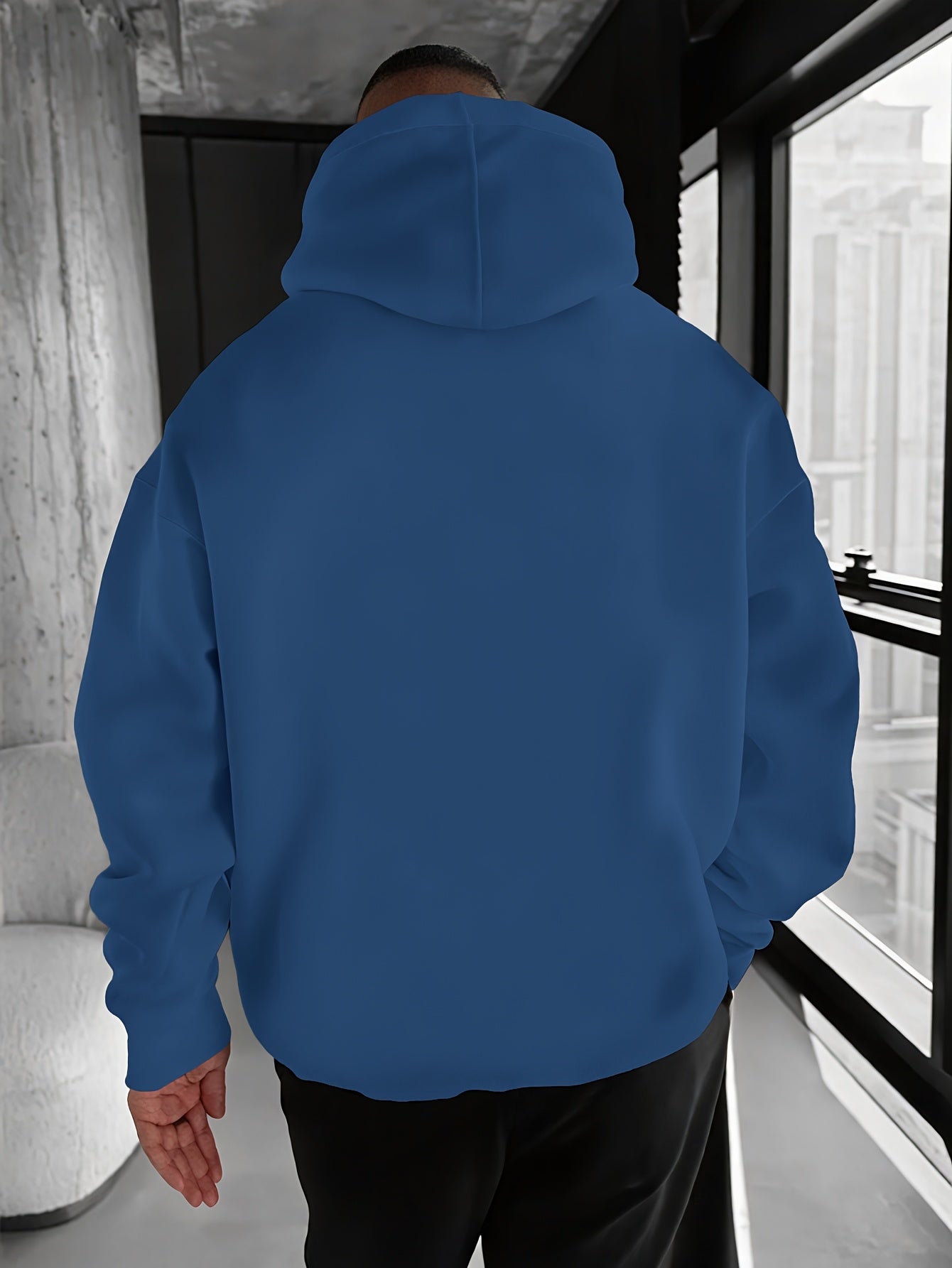 Men's & Women's Hoodie - Royal Blue Sweatshirt with Drawstring Hood, Front Kangaroo Pocket - All-Season Casual Pullover for Everyday & Formal Outfits - Machine Washable Hooded Sweatshirt, Sweater Hoodie, Versatile Outfit Piec