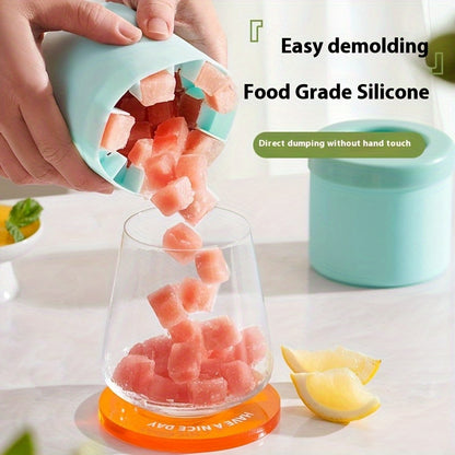 1pc Quick Freeze Silicone Ice Cube Trays - Easy to Use, Durable Plastic Molds for Perfectly Shaped Ice, Ideal for fruit juice, Ice Buckets & Cylindrical Cups, fruit juice Accessories,Suitable for Thanksgiving, Halloween, Chri