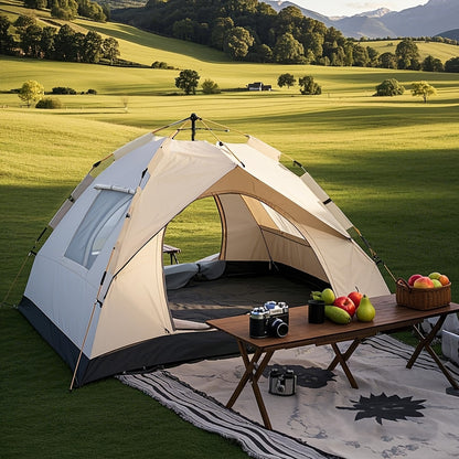 Automatic pop-up camping tent, windproof and sun-resistant, suitable for park camping trips, outdoor hiking adventures, beach family vacations, portable foldable design, the perfect holiday gift